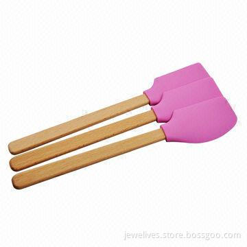 12.5-inch Silicone spatulas with wood handle